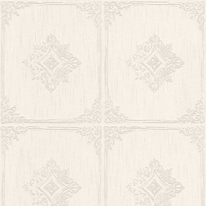Profhome - Barock Tapete 961992 Textiltapete Strukturiert Mit Ornamenten Matt Beige Grau 5, 33 M2