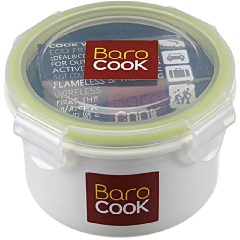 Contenant à repas rond auto chauffant - Barocook - Contenance : 270 ml - Blanc