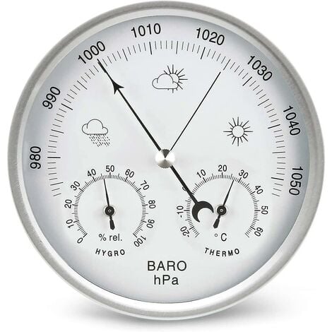 FISHTEC Baromètre Gold - Baromètre - Thermomètre - Hygromètre