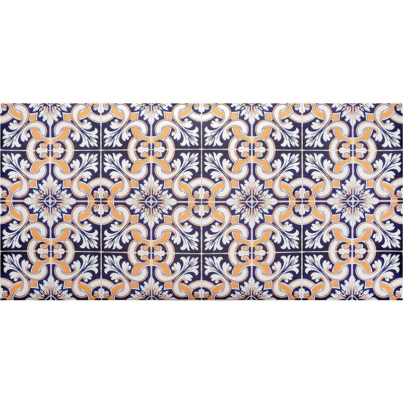 

Baroni Alfombra Vinil Vinyl Cocina Decoración Mailiótico Colorido en PVC antideslizante Lavable 60x120cm Blanco, Azul y Amarillo