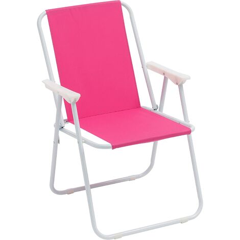 Baroni Home Chaise pliante pour la mer, le camping, le jardin, la plage, la piscine, l’extérieur, pliable, colorée, jaune 52 x 44 x 76 cm