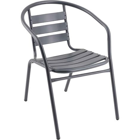 Baroni Home Jardin, Chaises. Chaises d'Extérieur pour Jardin Chaise en Métal de Terrasse, Balcon, Véranda, Piscine, Chaise Empilable, 56x55x75 cm