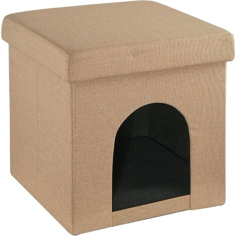 Baroni Home Kennel, Chenil Cat, Pouf pliable pour chiens et chat Tailles 38x38x38 cm