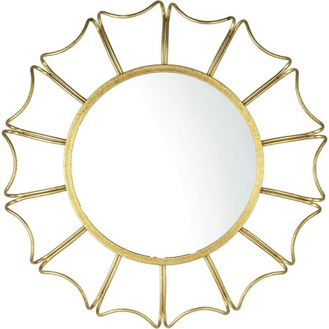 Baroni Home Specchio da Parete Decorativo con Cornice in Ferro, Specchio da Salotto o Camera da Letto