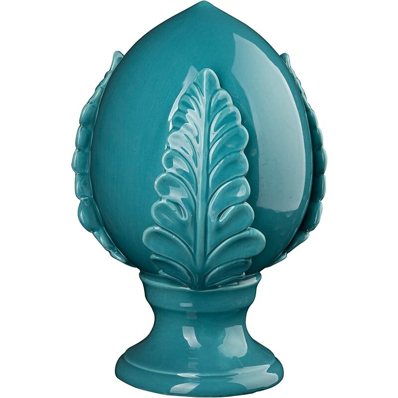 

Barones Home Apulian Apulian, porcelana decorativa Pintado a mano de porcelana, turquesa H 18