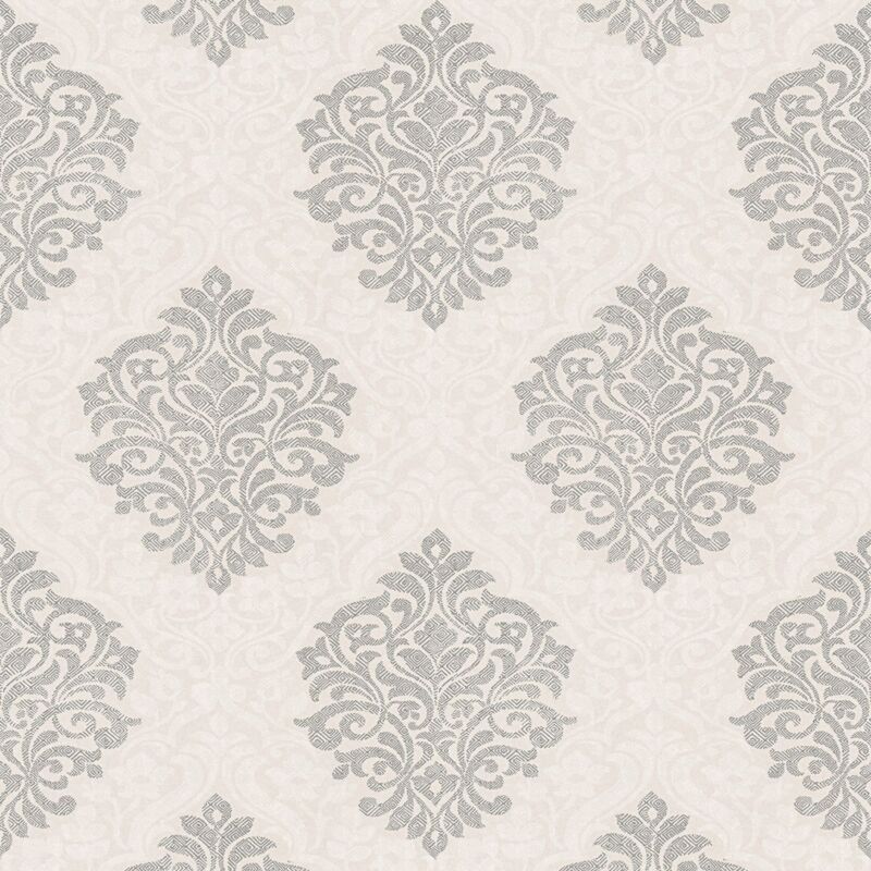 Baroque wallcovering wall Profhome 324803 non-woven wallpaper smooth baroque style matt beige silver 5.33 m2 (57 ft2) - beige