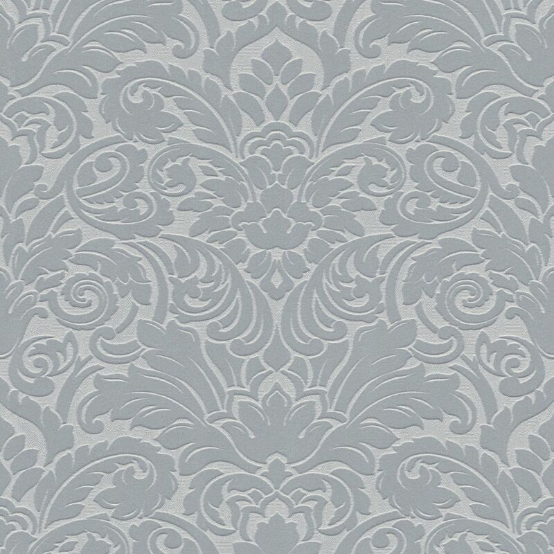 

Baroque wallcovering wall Profhome 335833 non-woven wallpaper slightly textured baroque style matt silver grey 5.22 m2 (56 ft2)