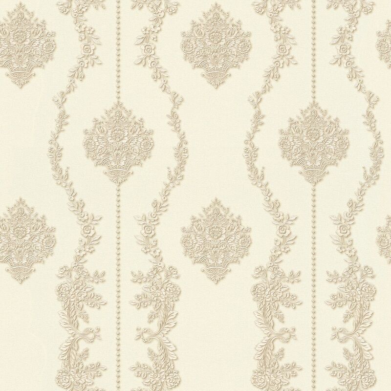 

Baroque wallcovering wall Profhome 344931 non-woven wallpaper slightly textured baroque style matt beige chrome green 5.33 m2 (57 ft2)