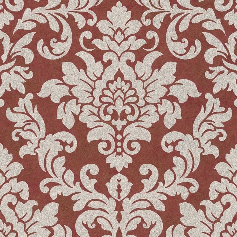 Baroque wallcovering wall Profhome 372705 non-woven wallpaper slightly textured baroque style glittering red gold beige 5.33 m2 (57 ft2) - red