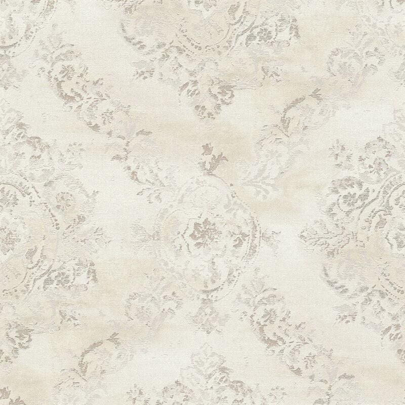 Baroque wallcovering wall Profhome 387071 hot embossed non-woven wallpaper slightly textured baroque style shiny beige gold cream 5.33 m2 (57 ft2)