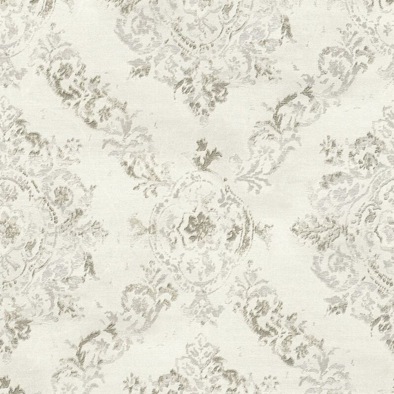 Baroque wallcovering wall Profhome 387072 hot embossed non-woven wallpaper slightly textured baroque style shiny cream platinum pearl beige grey 5.33