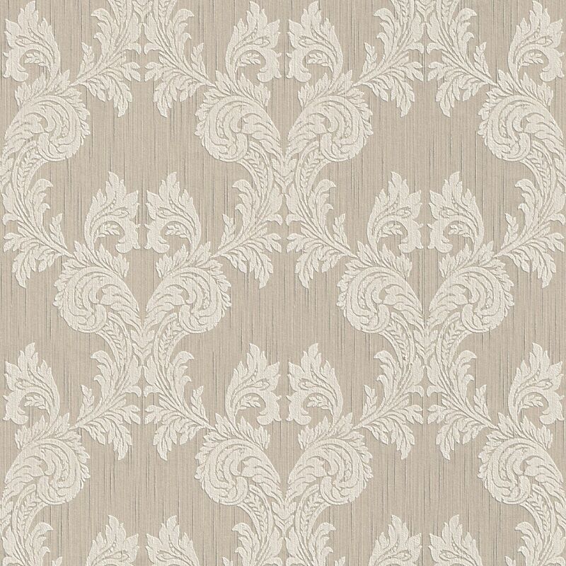 

Baroque wallcovering wall 956301 textile wallpaper textured baroque style matt beige 5.33 m2 (57 ft2) - Profhome