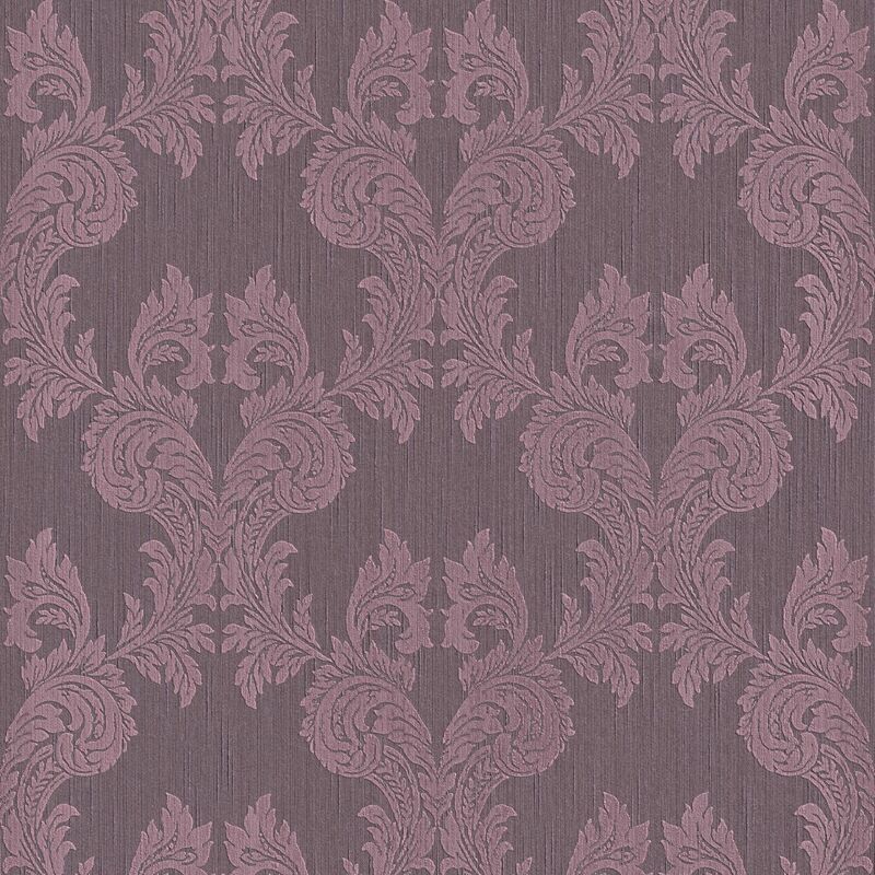 

Baroque wallcovering wall 956305 textile wallpaper textured baroque style matt violet 5.33 m2 (57 ft2) - Profhome