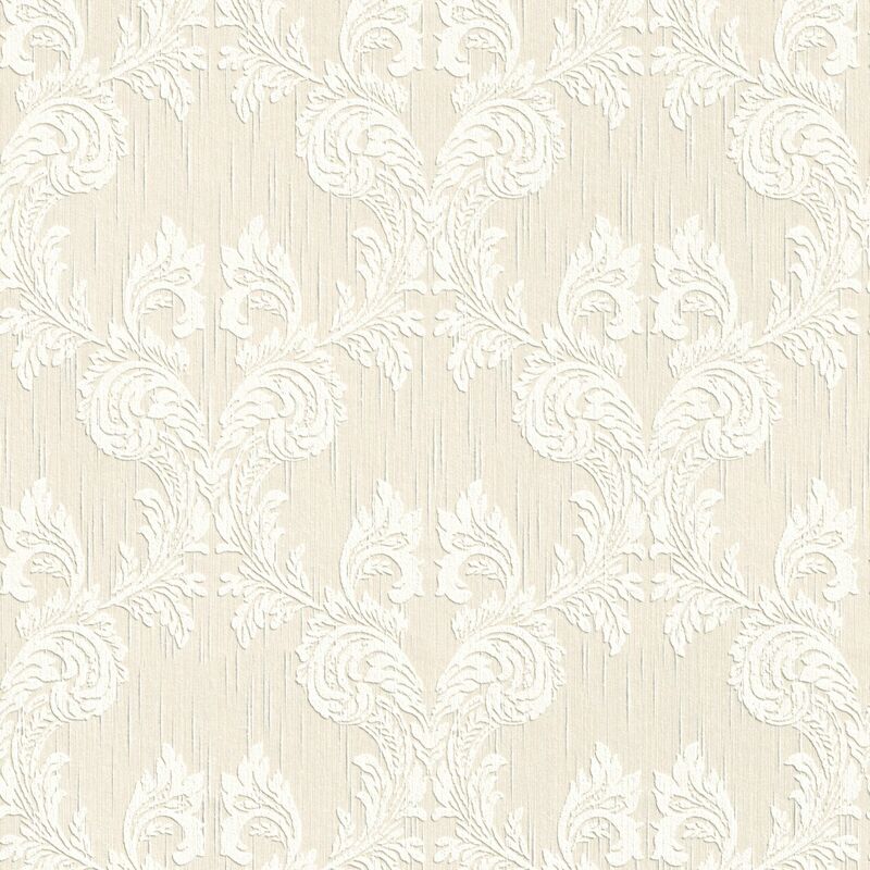 

Baroque wallcovering wall Profhome 956307 textile wallpaper textured baroque style matt cream beige 5.33 m2 (57 ft2)