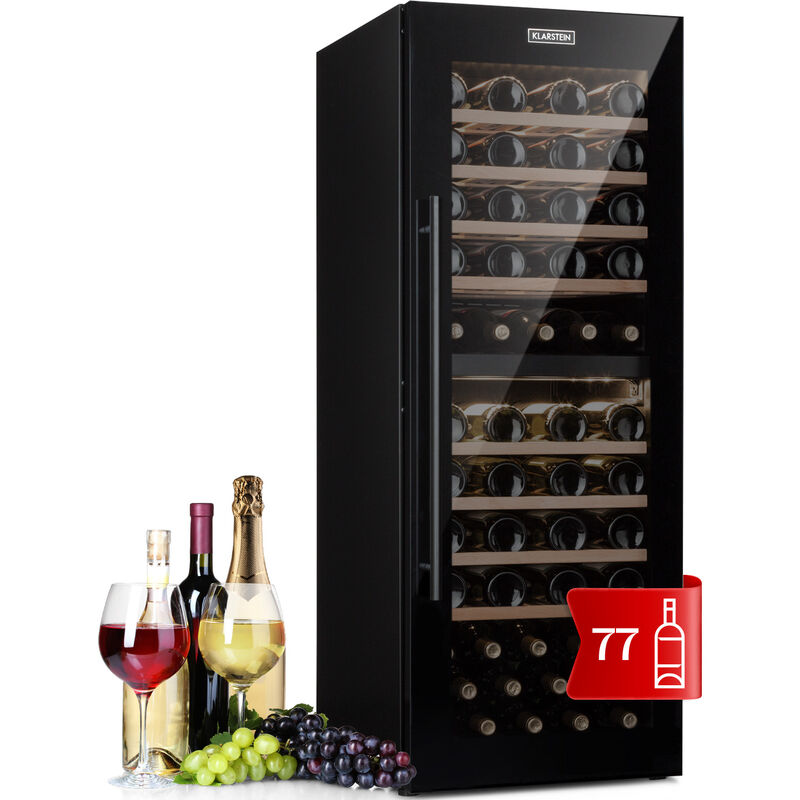 Klarstein Free-standing Wine Cooler Drinks Fridge, Dual Zone Wine Fridges Drinks Cooler, Indoor/outdoor Small Beer Fridge With Glass Door, Uv