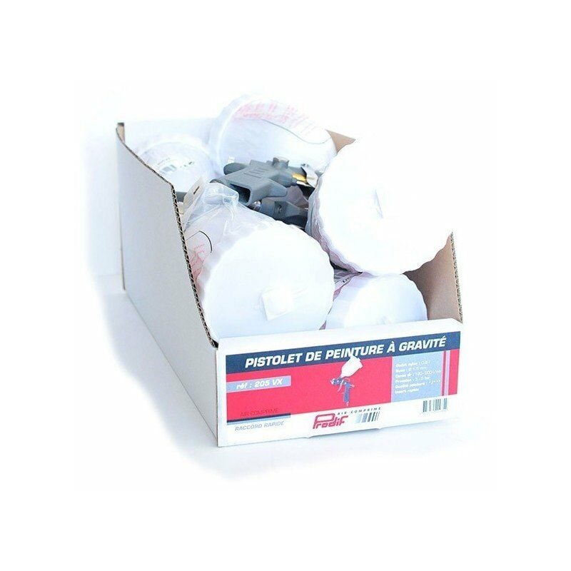 Prodif - Pistolets peinture -bte 6 - alu a gravite 0 6l d 1