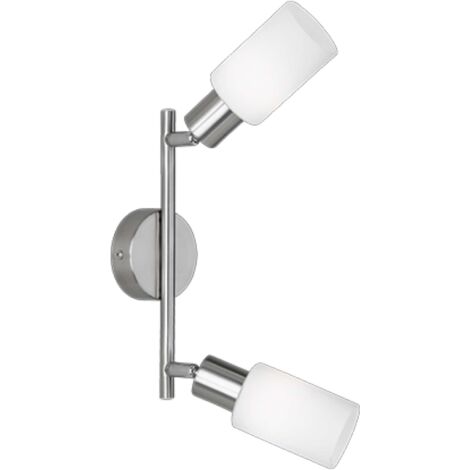 Barra 2 Faretti Mars E14 Acciaio/Vetro
