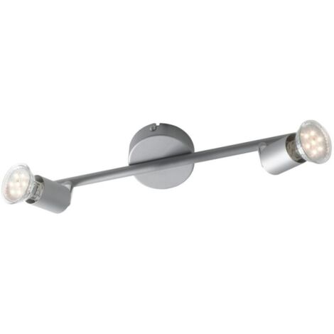 BARRA 2 SPOT LED COOPER GU10 10W 30XH14CM SILVER