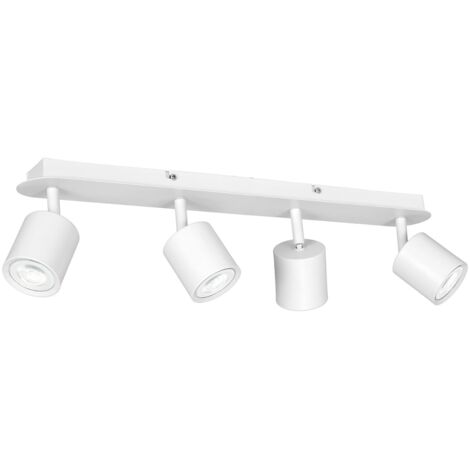 Barra 4 faretti orientabili bianca GU10 8W Demia Luminex