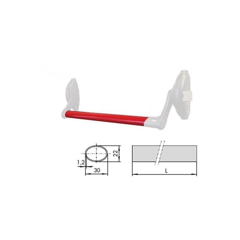 

Barra Antipanico Sobreponer 90Cm 1070077130 Rojo Serie 59600 - Cisa