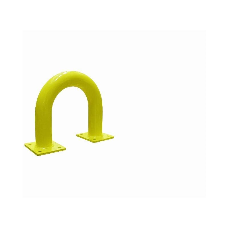 Viso - Barra antivuelco de acero Ø76mm amarillo - 375 x 350 mm - placa de montaje de 4 orificios 160 x 140 mm - BAR37NJ