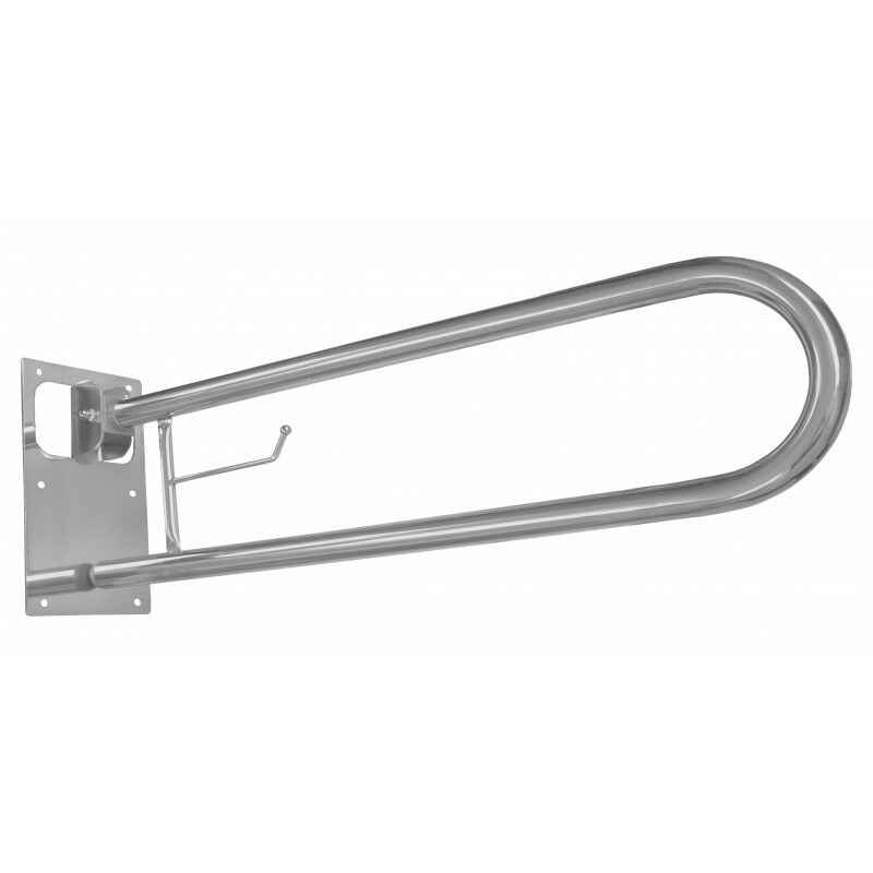 

Barra apoyo abatible-giratoria con portarrollos acero inoxidable Mate - CM Baños