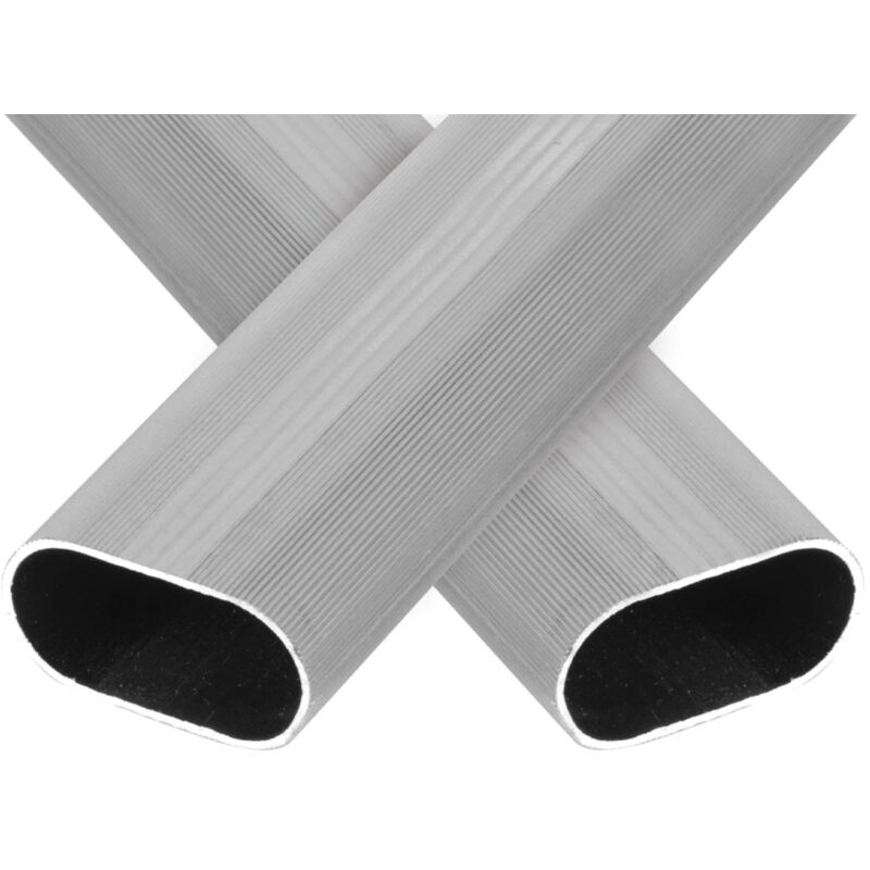 

Barra Armario Jani New Oval Estriada 28X15 Plata 2Mts - Cromo Mate