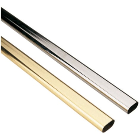 BARRA ARMARIO OVAL 25X15 1MT. CROMO - EHLIS