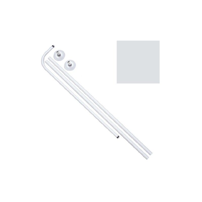 

Barra baño curva 18 mm. (80x 80 a 122) blanco
