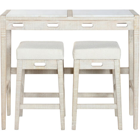 Barra Cocina Set 3 Mango 112X40X96 Taburetes