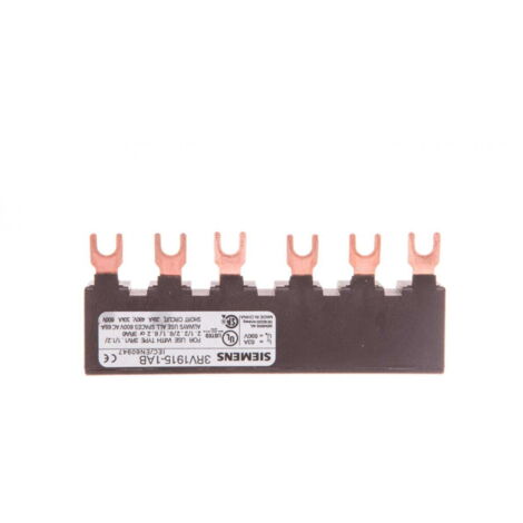 Barra colectora de conexión de horquilla 3P de 6 módulos para 2 interruptores automáticos 3RV19151AB