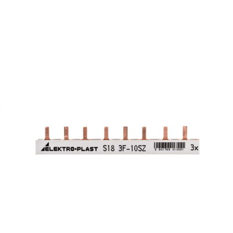 Barra colectora de corriente tipo PIN 3P 10 mm² 63 A 18 pines IZS103F18 45228