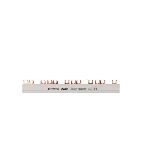 Barra colectora de horquilla 3P 63A 10 mm² 12 módulos KDN363A