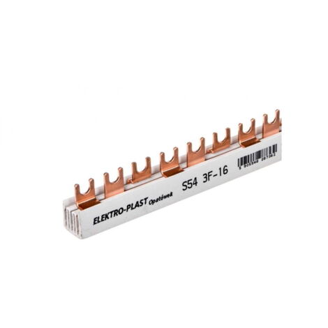 Barra colectora de horquilla 3P 80A 16 mm² 54mod 3F S543F16 45316