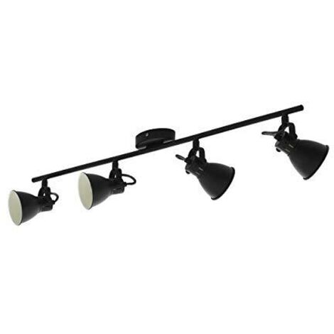 Barra con 4 Faretti a LED x 3,3 Watt Attacco GU10 in Metallo colore Nero modello Seras SERAS BARRA 4FARETTI LED 4X3,3W METALLO/NERO | PZ