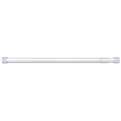 Barra Cortina Baño Alargable Blanco 110/200cm