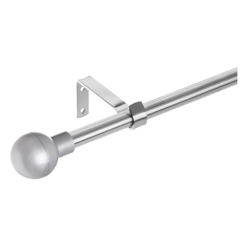 

Barra cortina extensible con bola plateada de metal de 122 a 211 cm