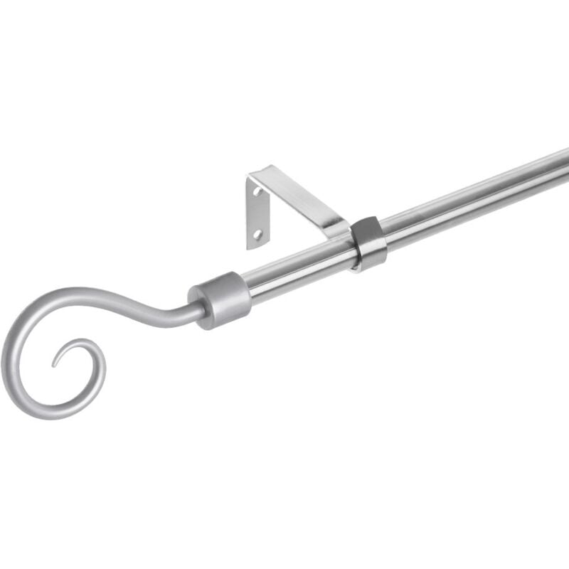 

Barra cortina extensible con espiral plateada de metal de 160 a 300 cm