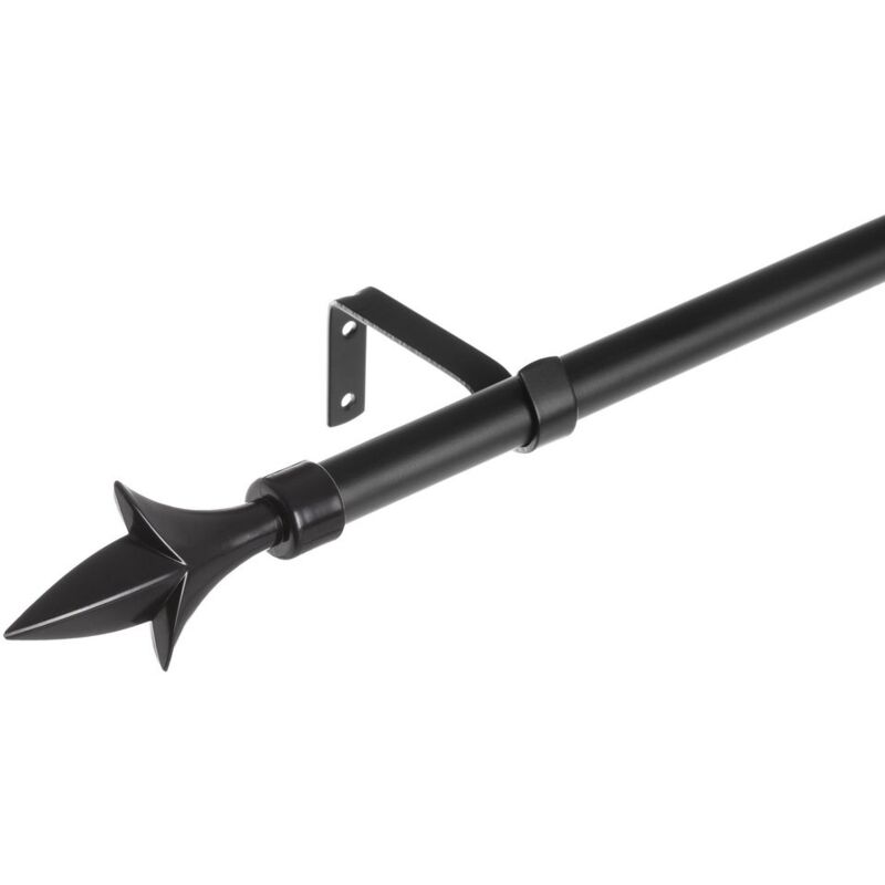 

Barra cortina extensible con flor de lis negra de metal de 160 a 300 cm
