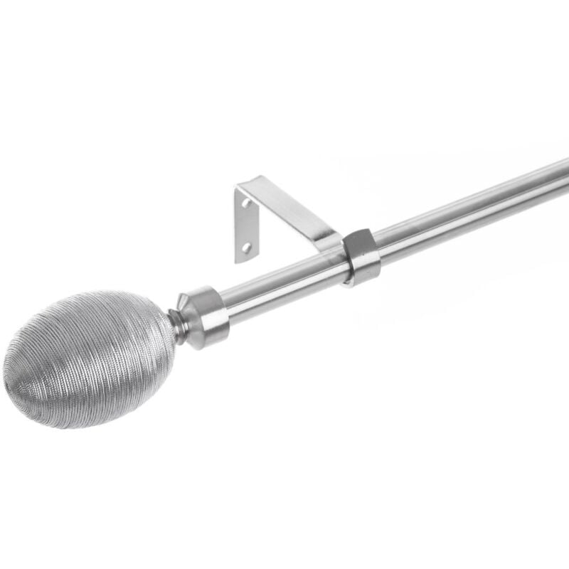 

Barra cortina extensible plateada de metal de 120 a 210 cm