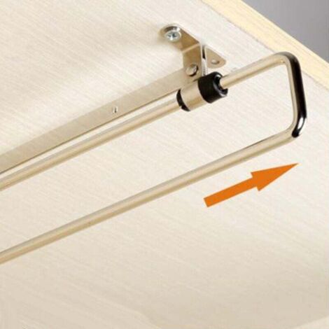 Barra de almacenamiento extensible KZQ, perchero telescópico de acero inoxidable, fácil de colocar (tamaño: 40 cm)