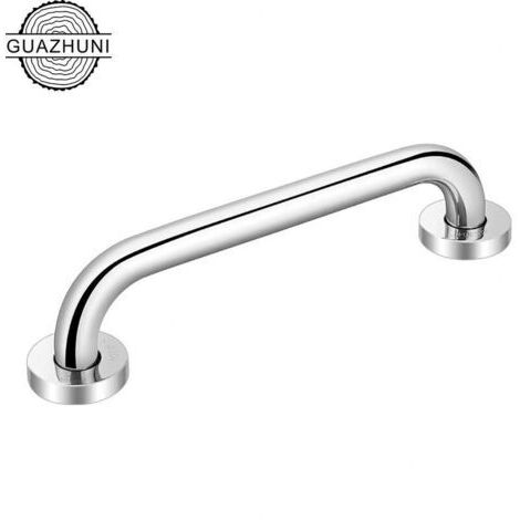 Barra de apoyo de acero inoxidable para montaje en pared, ideal para bañera, baño o inodoro. Barra de seguridad para personas con discapacidad, ancianos y niños (30 cm).