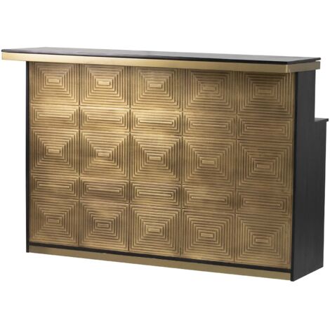 Barra De Bar Madera Mango Metal 160X65X110 Cm