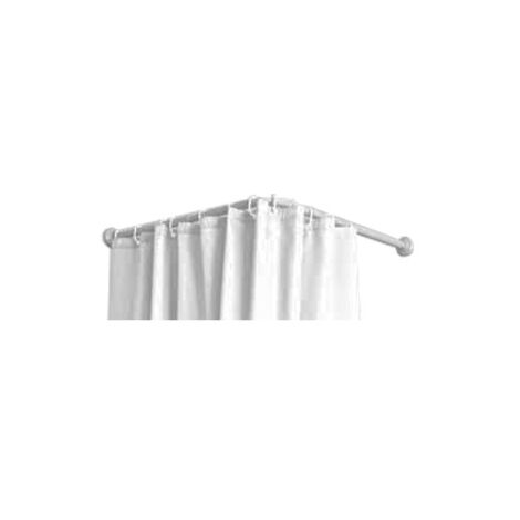 Barra de cortina curva blanca 80x80cm edm