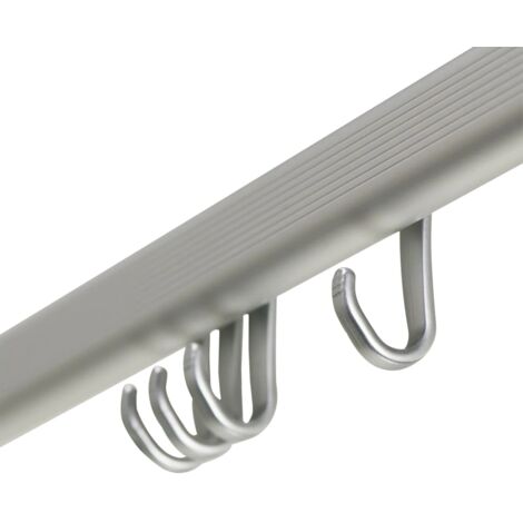 Barra de cortina de ducha Easy-Roll aluminio mate Sealskin - Plateado