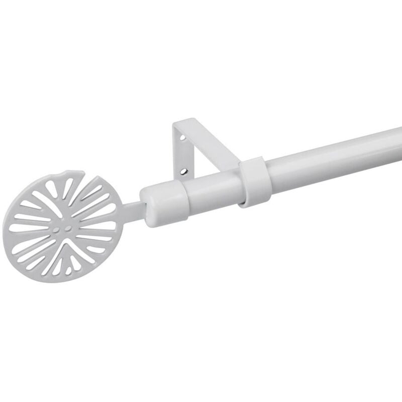 

Barra de cortina extensible blanca de metal de 122 a 211 cm
