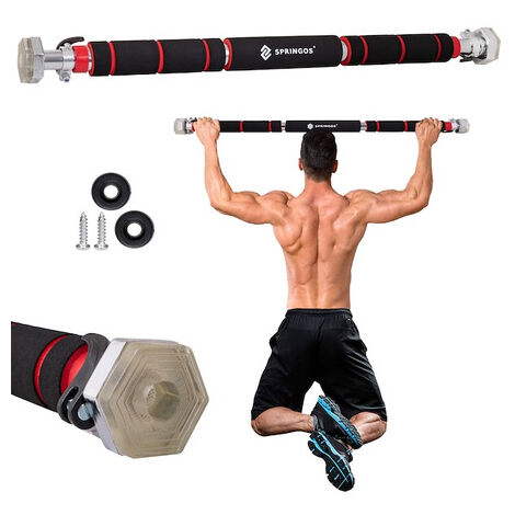 Barras de dominadas montadas en la pared, barra horizontal de techo  ajustable en altura, barra de suspensión para ejercicio muscular de la  parte