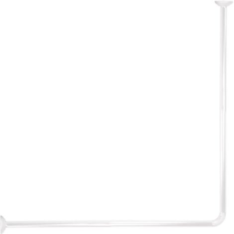 Barra de ducha angular de aluminio 80x80cm - blanco - Tendance