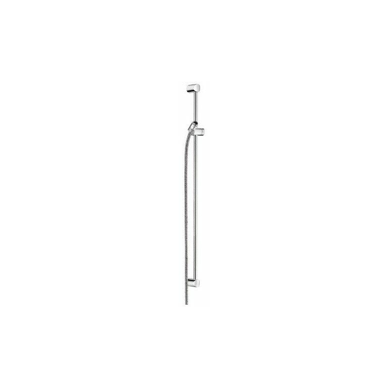 

Kludi - Barra de ducha cromada con logo 90 cm con tubo flexible