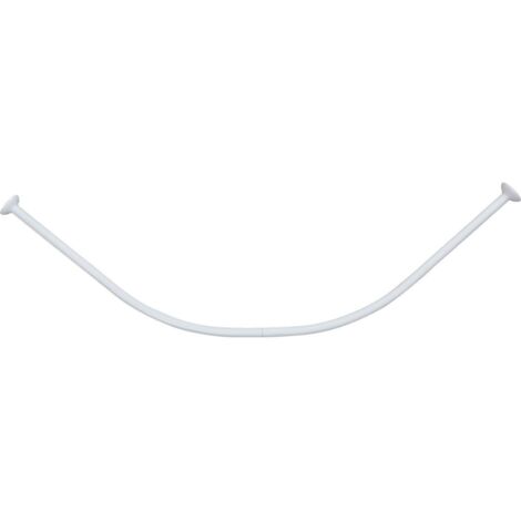 Barra de ducha curva 90x90 cm en aluminio - blanco - Tendance